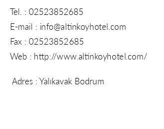 Altnky Home Hotel iletiim bilgileri